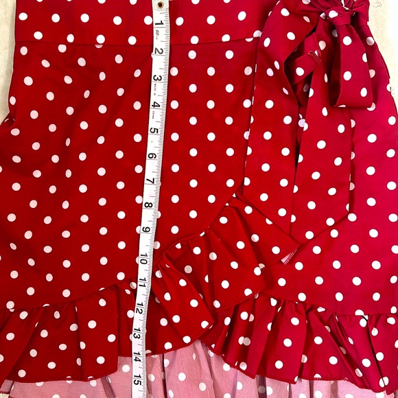 Red polka Dot ruffle skirt - Picture 4 of 4